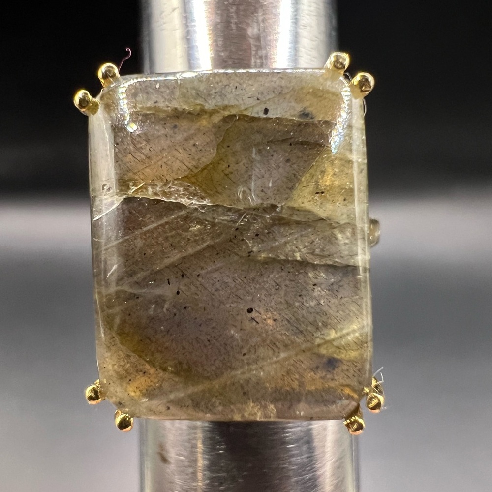 Gold Plated Sterling Silver Labradorite Ring